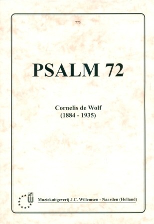 Wolf, Cornelis de - Finale over Psalm 72 (Nieuw!)