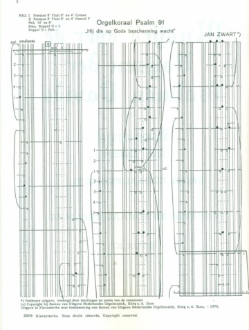 Zwart, Jan - Psalm 91 / Psalm 68 (Stuk 11) (Klavar)
