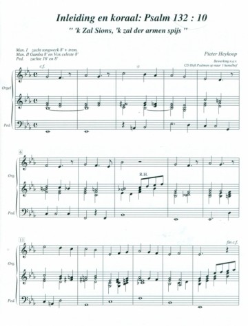Heykoop, Pieter - Inleiding Koraal Psalm 132:10 (noten)