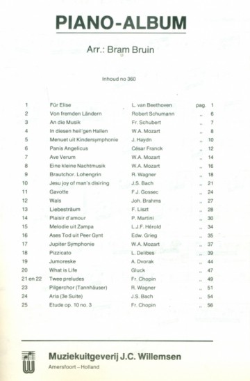 Piano Album - Klassiekers met arr. Bram Bruin