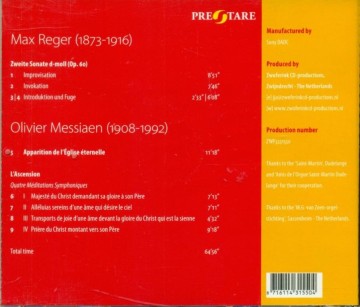 Berg, Henco de - Reger & Messiaen