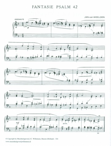 Weelden, Jan van - Fantasie Psalm 42