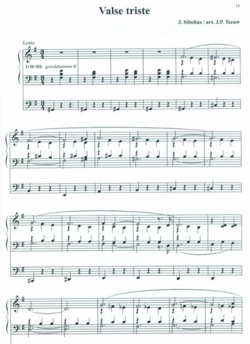 Sibelius, J. / Pachelbel / Gluck - 3 klassieke werken voor orgel bew. door Jan Peter Teeuw