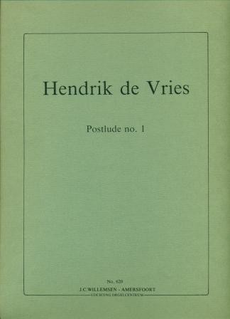 Vries, Hendrik de - Postlude no.1 (Actieprijs!)