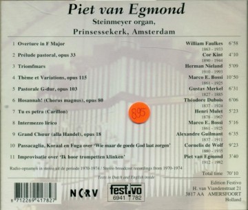 Egmond, Piet van - The Legendary Piet van Egmond Prinsessekerk Amsterdam