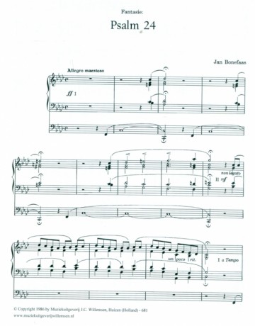 Bonefaas, Jan - Fantasie over Psalm 24