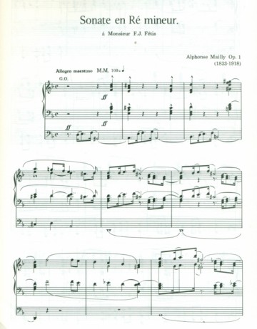 Mailly, Alphonse - Sonate en re-mineur pour grand Orgue opus 1