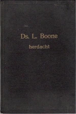 Mieras, ds. M.A. - Ds. L. Boone herdacht