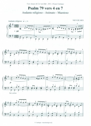 Mes, Nico de - Romantische Psalmbewerkingen (1) Psalm 79