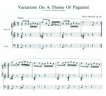 Hesford, Bryan - Variaties on a theme of Paganini
