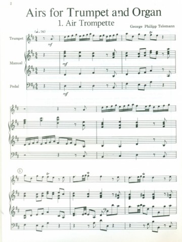 Telemann, G.P. - Airs for trumpet and Organ