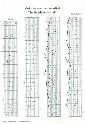 Iedema, Harke - Variaties over twee bekende kerstliederen (Klavar)