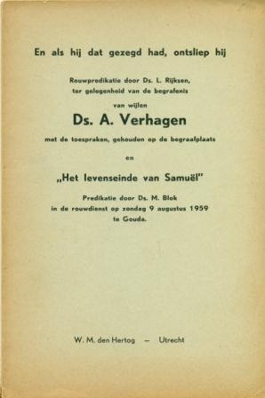 Rijksen, ds. L. - En als hij dat gezegd had ontsliep hij