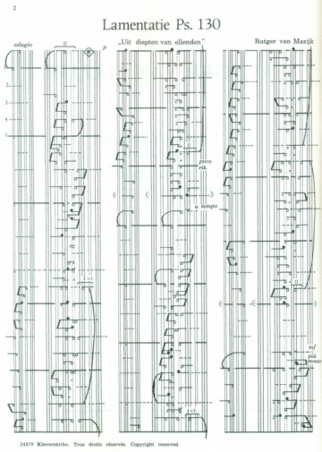 Mazijk, Rutger van - Lamentatie Psalm 130 (Klavar)