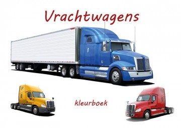 Schrijfgerei vrachtwagens kleurboek