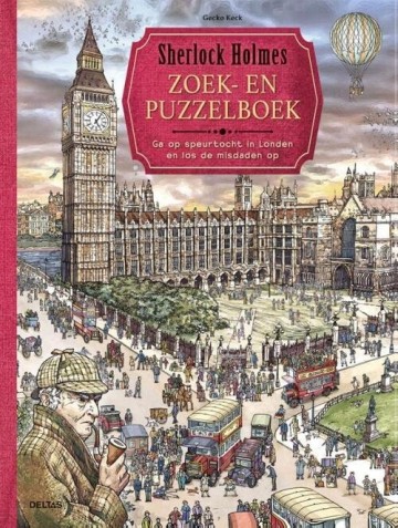 Sherlock homes zoek en puzzelboek   front