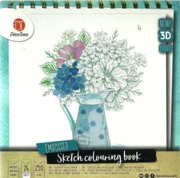 Sketch colouring book 3d effect   22 sheets