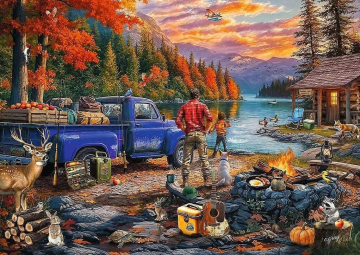 Sunset lake puzzel 300 xl stukjes   2