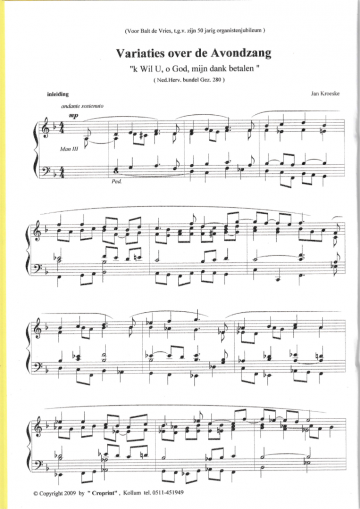 Variaties over de avondzang 1