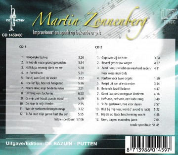 Zonnenberg martin   improviseert en speekt op bekende orgels 2cd   back