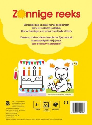 Zonnige reeks plakken en kleuren   back