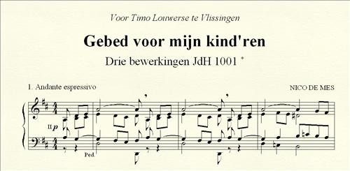 Verwonderend Mes, Nico de - Bidden en danken (Nieuw!) - Overige componisten TW-44
